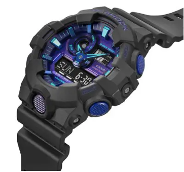 G-Shock Mens Analog Digital Black/Blue Violet GA700VB-1A