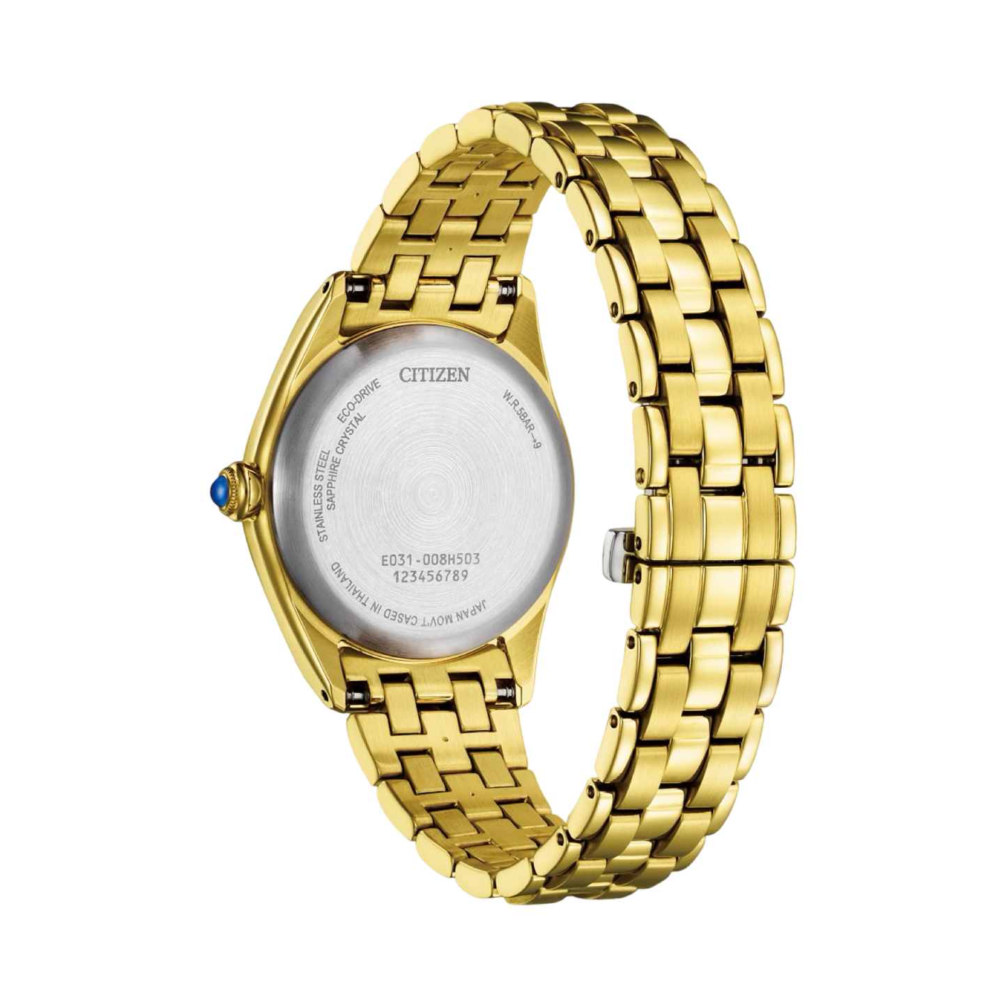 Citizen L Classic Eco-Drive Blue Dial Gold Tone Stainless Steel EM1142-84L