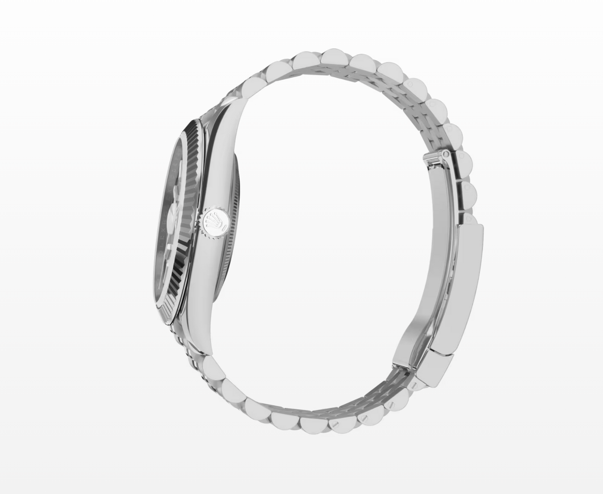 Rolex Datejust 41 Oystersteel and White Gold (Rolesor) Rhodium Slate Diamond Dial Jubilee Bracelet 126334