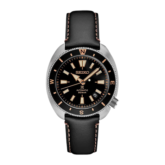 Seiko Prospex Land Tortoise Edition Automatic Black Dial Black Leather Strap SRPG17