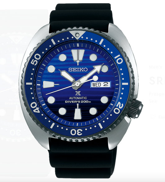 Seiko Prospex Sea Turtle Special Edition Save the Ocean Blue Dial SRPC91