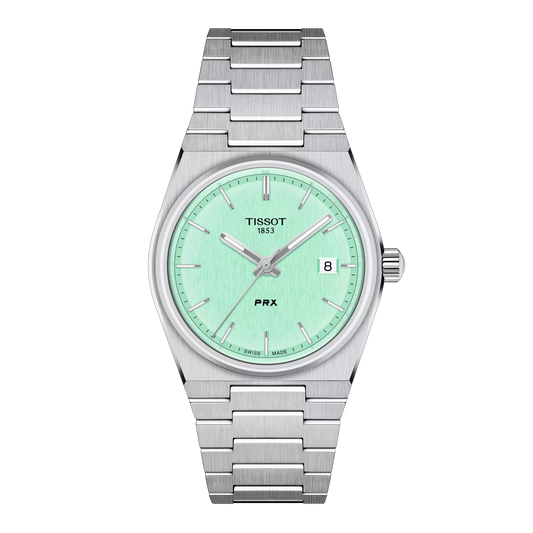 Tissot  PRX 35mm Quartz Light Green Dial Stainless Steel Bracelet T137.210.11.091.00