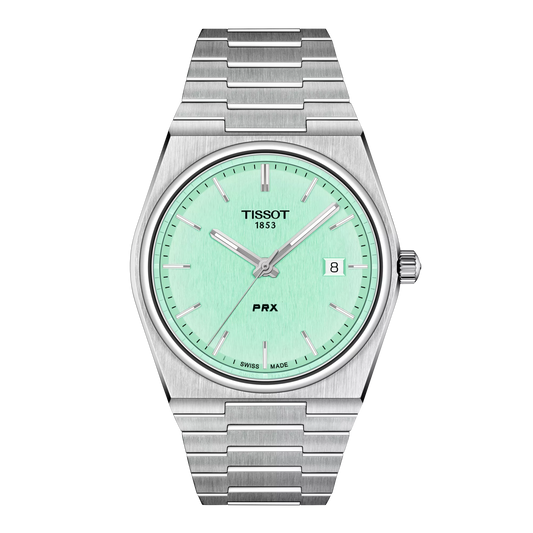 Tissot  PRX 40mm Quartz Light Green Dial Stainless Steel Bracelet T137.410.11.091.01