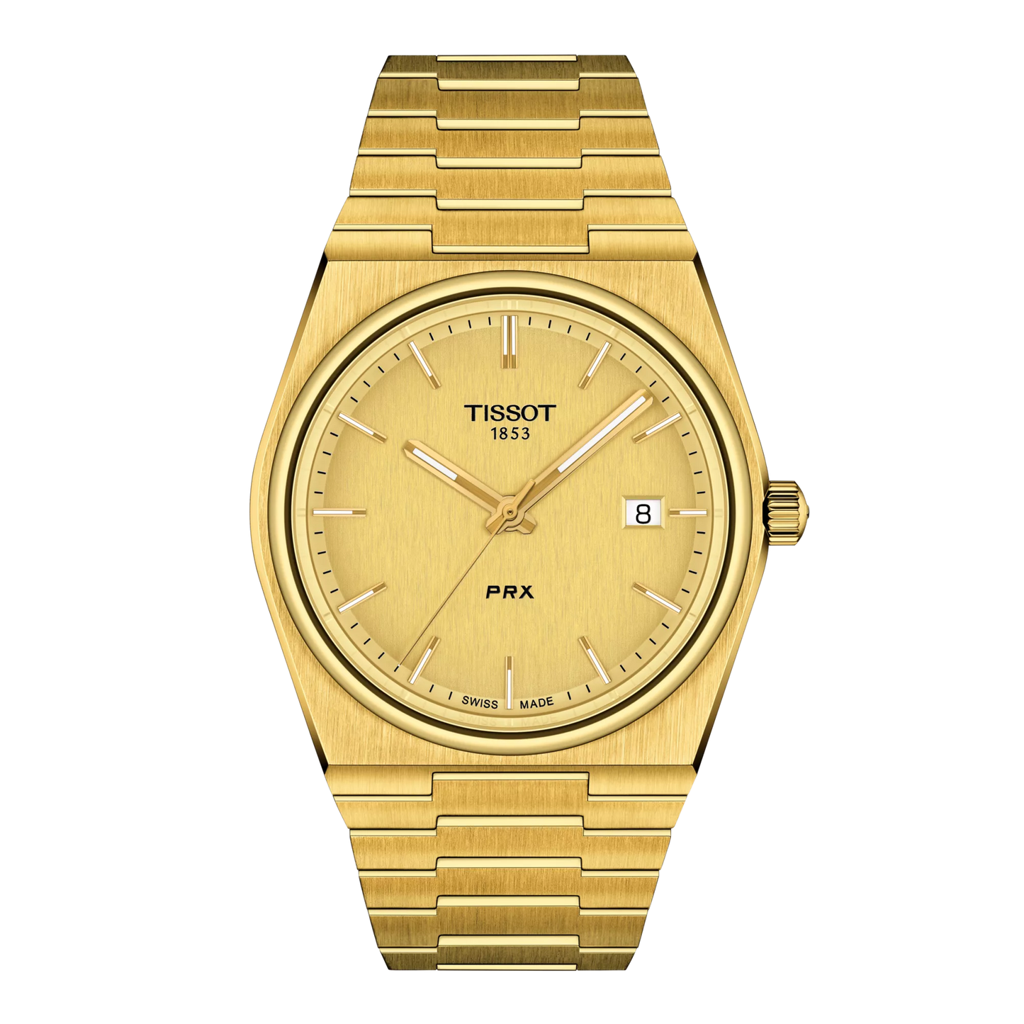 Tissot PRX 40mm Quartz Champagne Dial Gold PVD Stainless Steel Bracelet T137.410.33.021.00