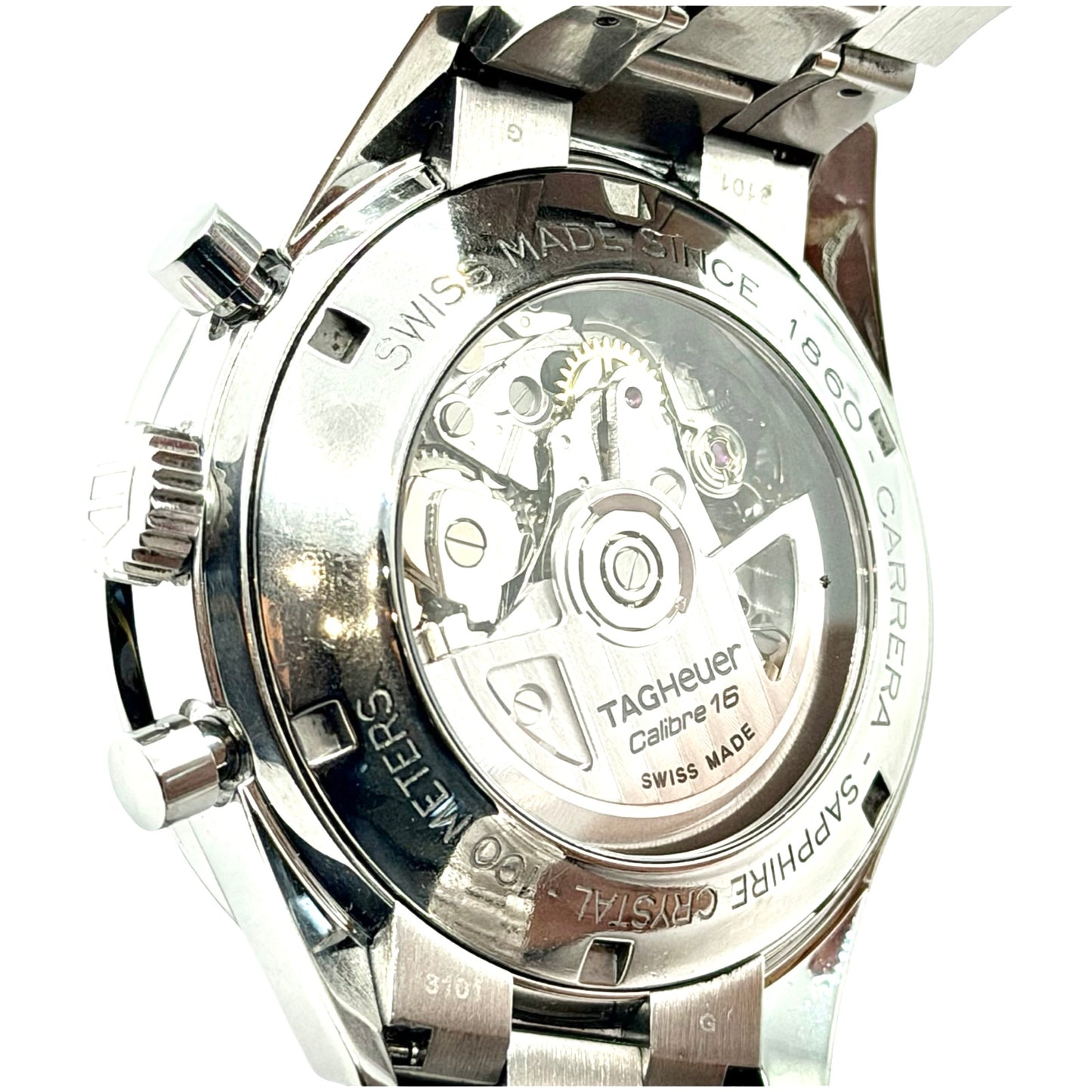 TAG Heuer Carrera Automatic Chronograph Black Dial Steel Bracelet CV2014.BA0794