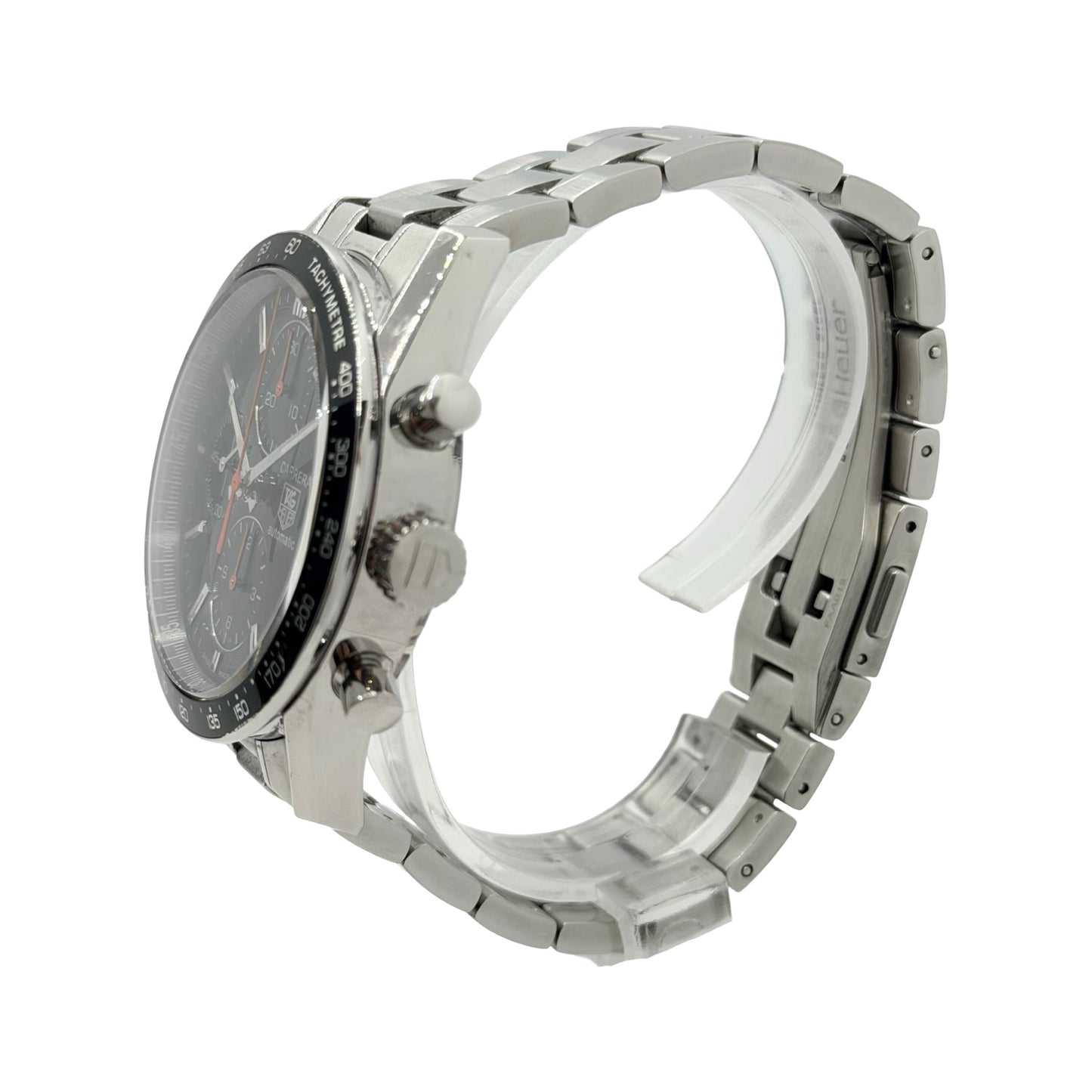 TAG Heuer Carrera Automatic Chronograph Black Dial Steel Bracelet CV2014.BA0794