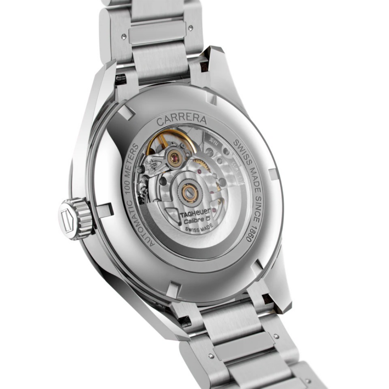 TAG Heuer Carrera Day Date Caliber 5 Automatic 41mm Black Dial Stainless Steel Bracelet WAR201A.BA0723
