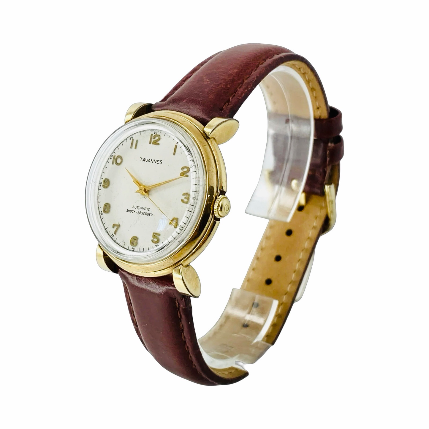 Vintage Goldfilled Tavannes Automatic Shock Absorber Watch 33mm C.1948