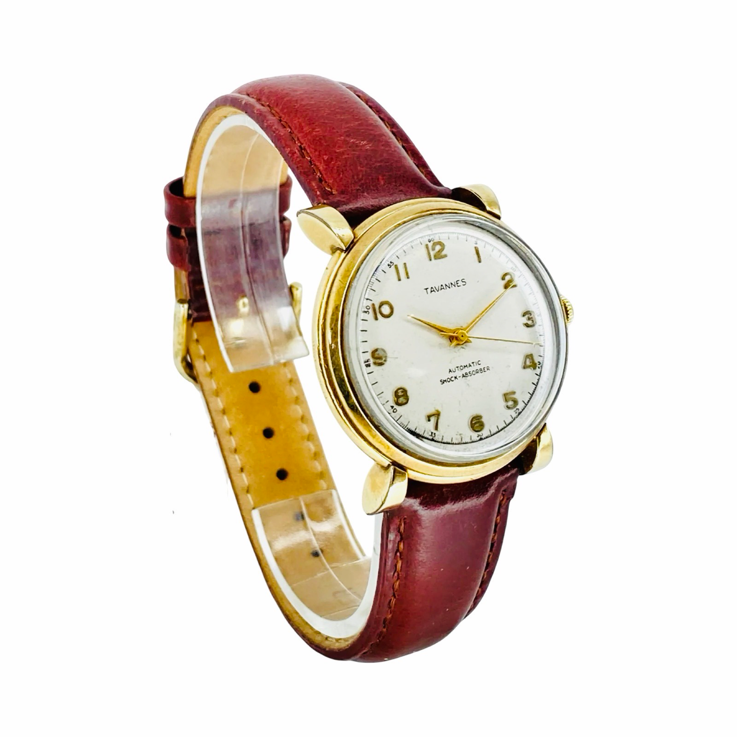 Vintage Goldfilled Tavannes Automatic Shock Absorber Watch 33mm C.1948