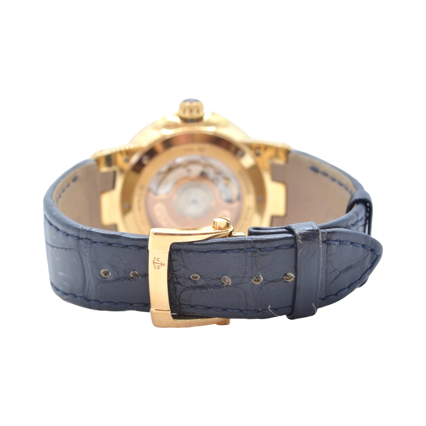 Ulysse Nardin Executive Dual Time 43mm 18K Rose Gold Automatic Blue Dial Leather Strap 642-00/43