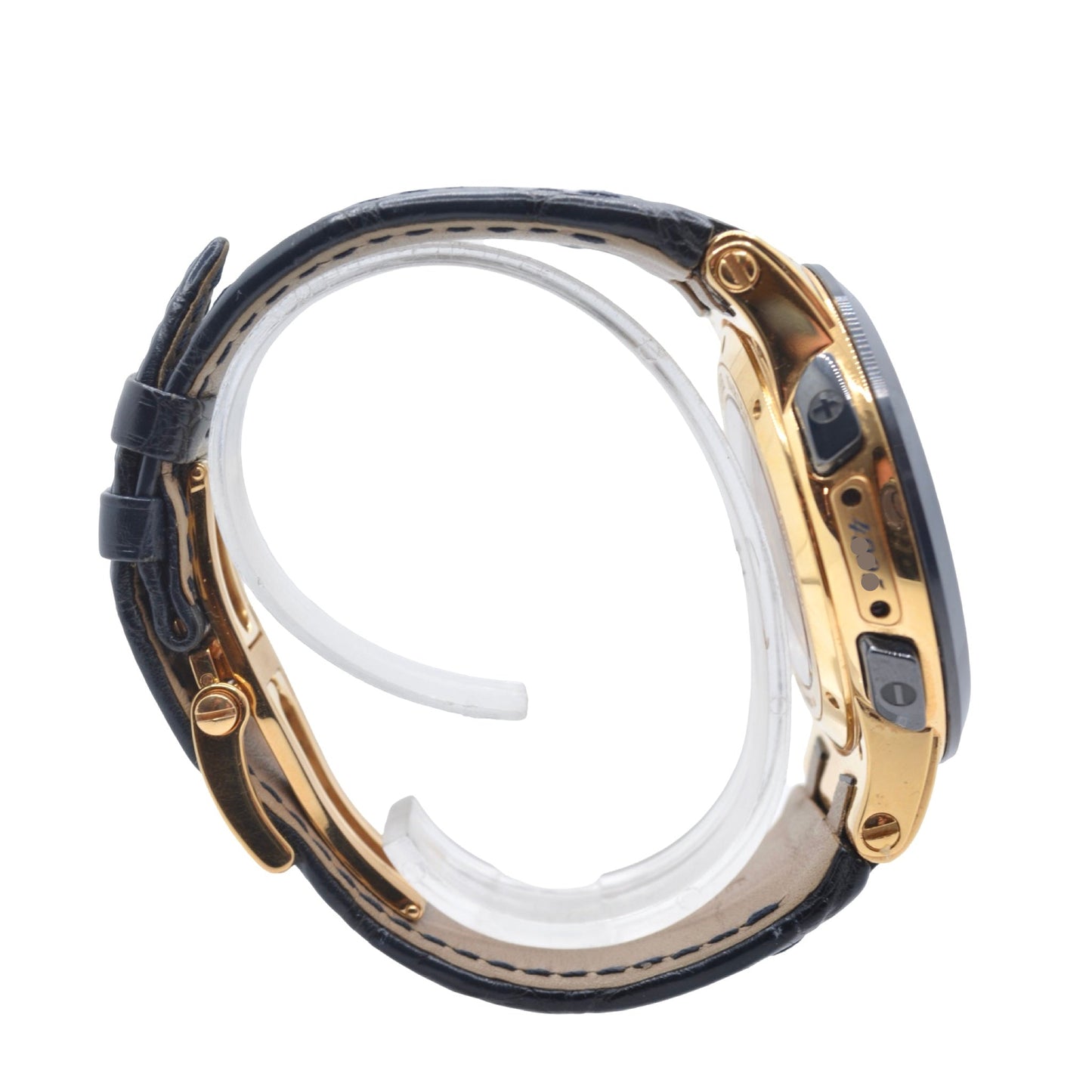 Ulysse Nardin Executive Dual Time 43mm 18K Rose Gold Automatic Blue Dial Leather Strap 642-00/43