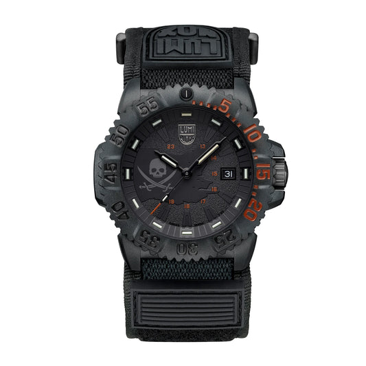 Luminox Navy SEAL Pirate Watch Limited Edition Quartz CARBONOX Black Velcro Strap XS.3051.PIR.LE