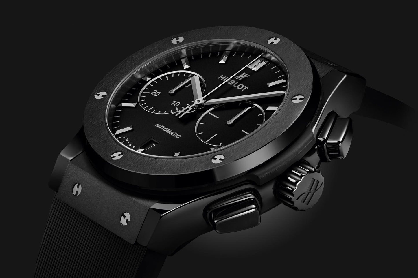 Hublot Classic Fusion Automatic Chronograph Black Magic 45mm Black Ceramic/Rubber 521.CM.1171.RX