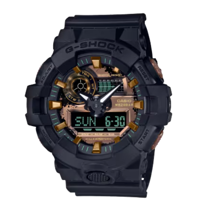 G-Shock GA-700 Series Analog Digital Black/Copper  GA-700RC-1ACR