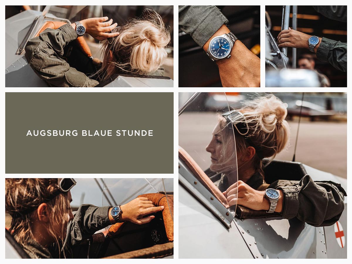 Laco Pilot Watches BASIC Augsburg Blaue Stunde 39 MB Ref.862102.MB