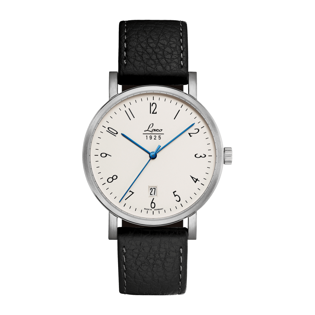 Laco Brandenburg 40mm Handwinding White Dial Black Leather Strap 861859