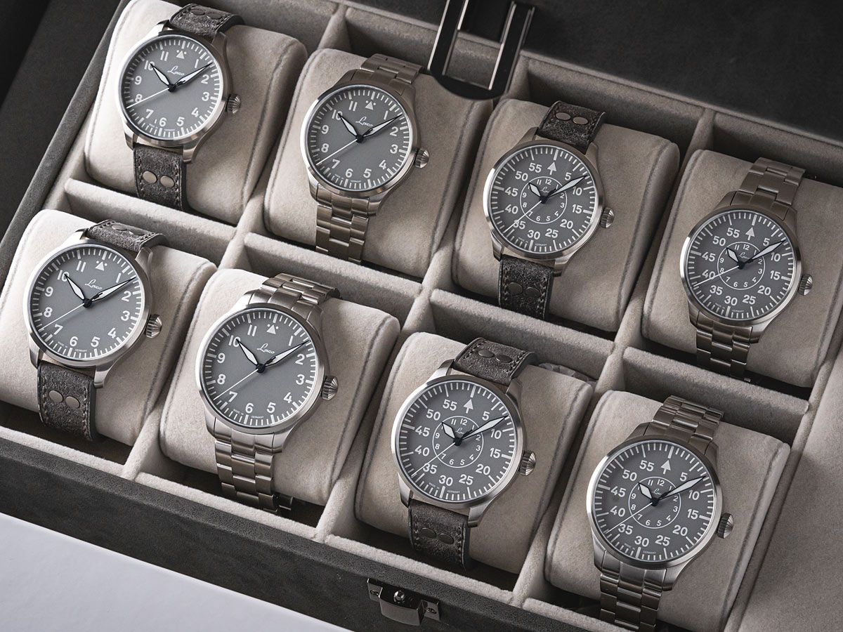 Laco Pilot Watches BASIC Aachen Grau 39 MB Automatic Stainless Steel Bracelet 862162.MB