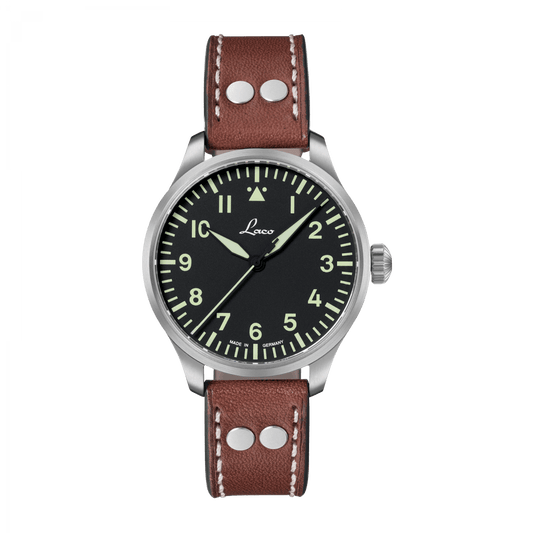 Laco Pilot Watches BASIC Augsburg 39 mm Automatic Black/Brown 861988