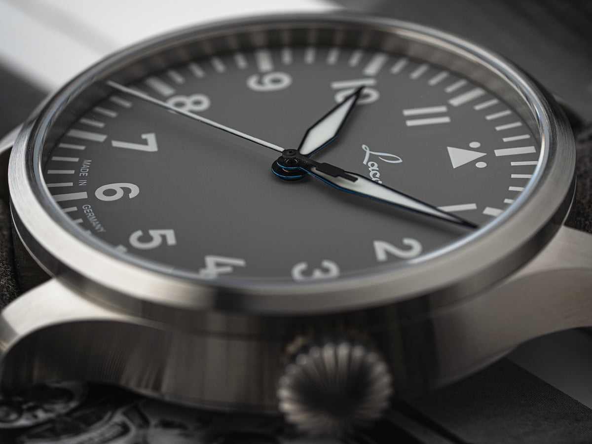Laco Pilot Watches Basic Augsburg Grau Leather 42mm 862158