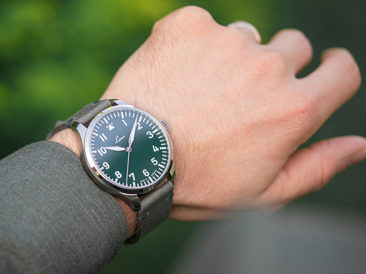 Laco Pilot Watches Basic Augsburg Grün 42 Automatic 862178