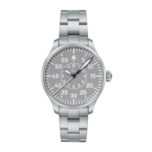 Laco Pilot Watches BASIC Aachen Grau 39 MB Automatic Stainless Steel Bracelet 862162.MB