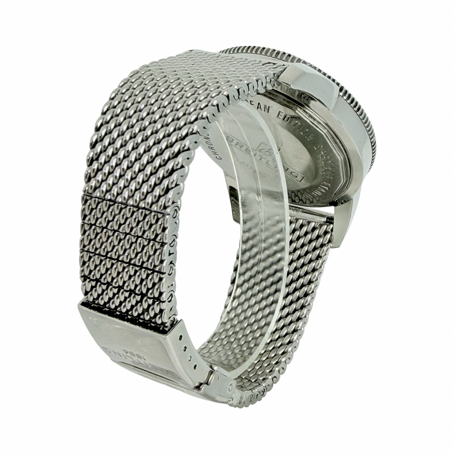 Breitling SuperOcean Heritage 46 Special Edition Blue Dial Stainless Steel Mesh Bracelet A17320