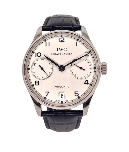 IWC Portugieser 7-Day Power Reserve Automatic Date White Dial IW500107