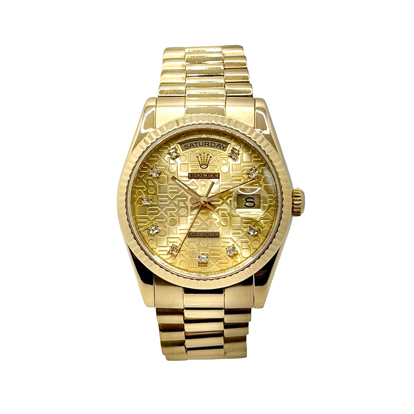 Rolex Day-Date 36 Factory Diamond Champagne Jubilee Dial 118238