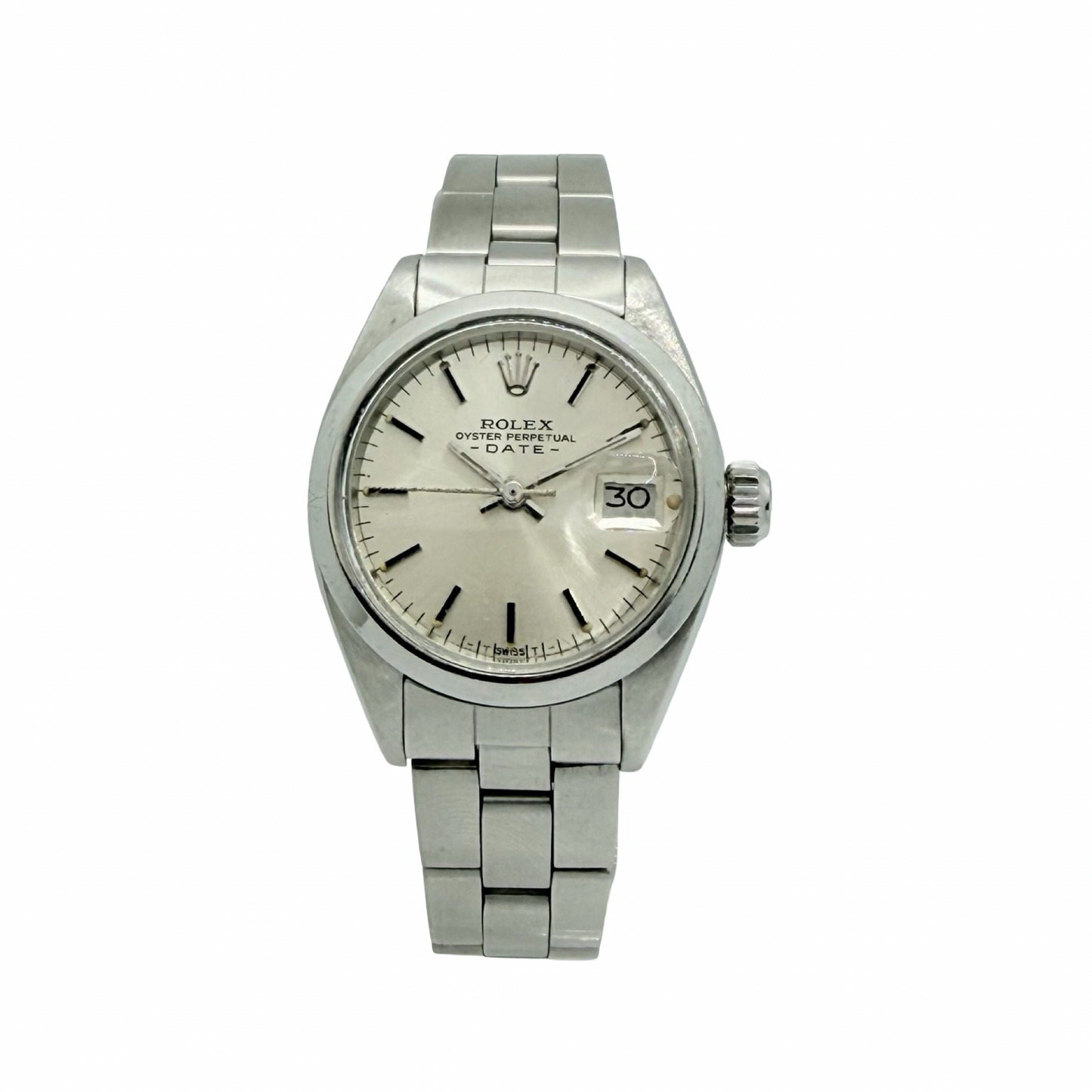 Rolex Oyster Perpetual Date 26mm Silver Dial Stainless Steel Oyster Bracelet 6916