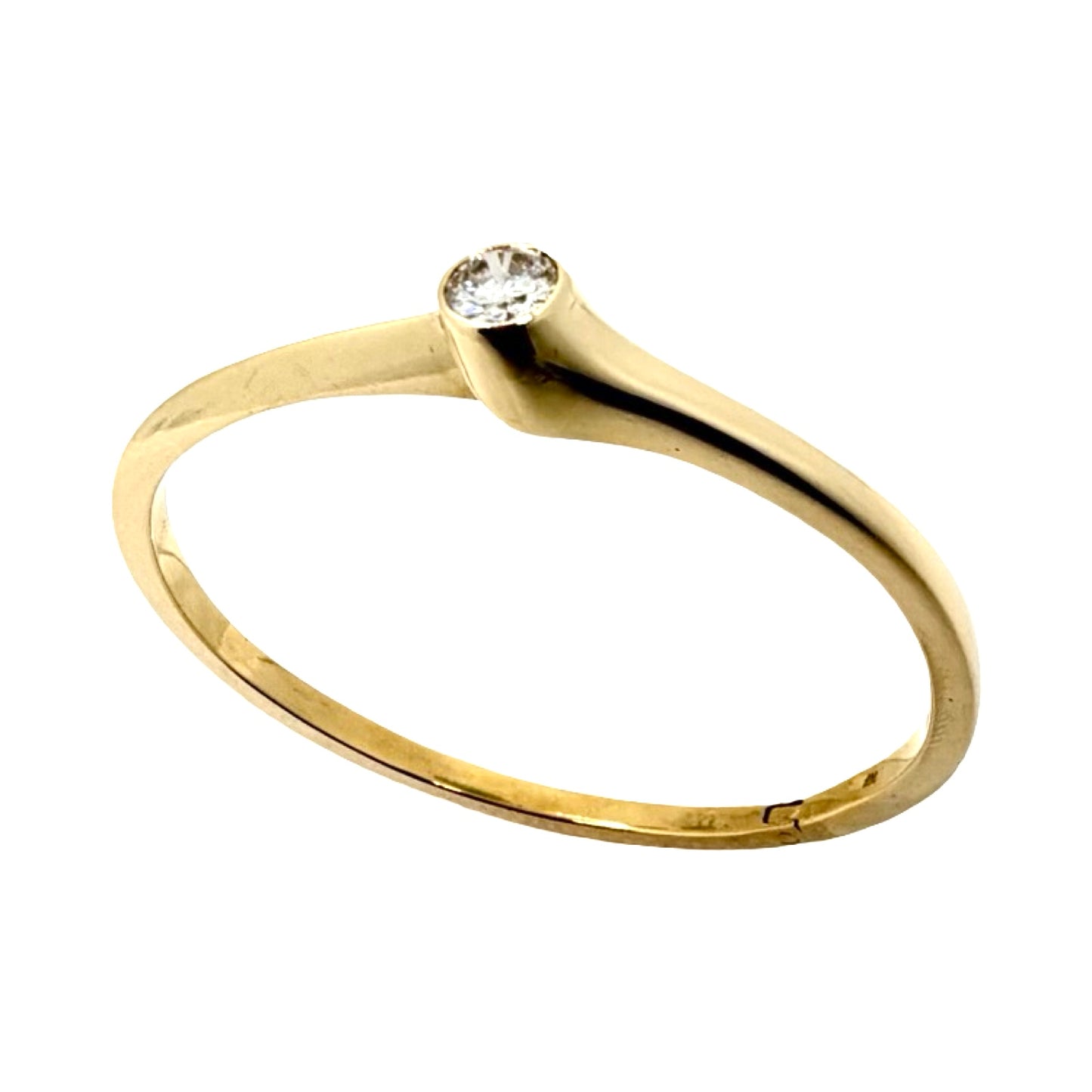 Estate Jewelry 14K Yellow Gold Solitaire Diamond Bangle 1.00 Carat G-H,SI1