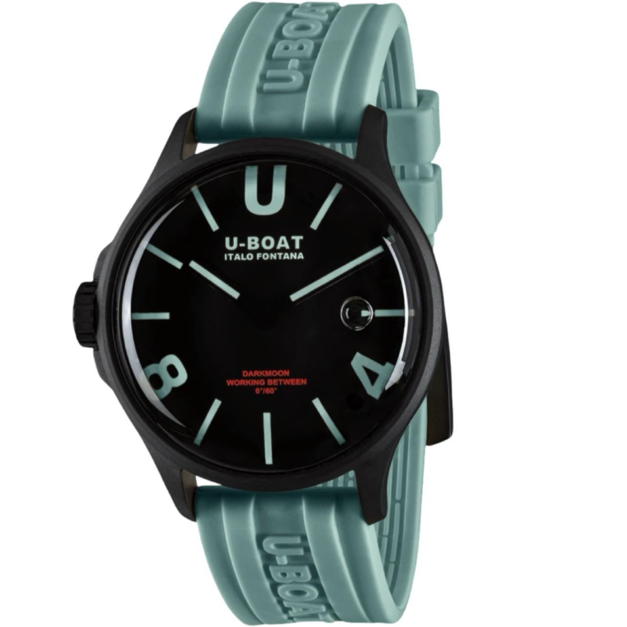 U-BOAT DARKMOON BLACK CURVE AQUAMARINE PVD REF. 9526/B