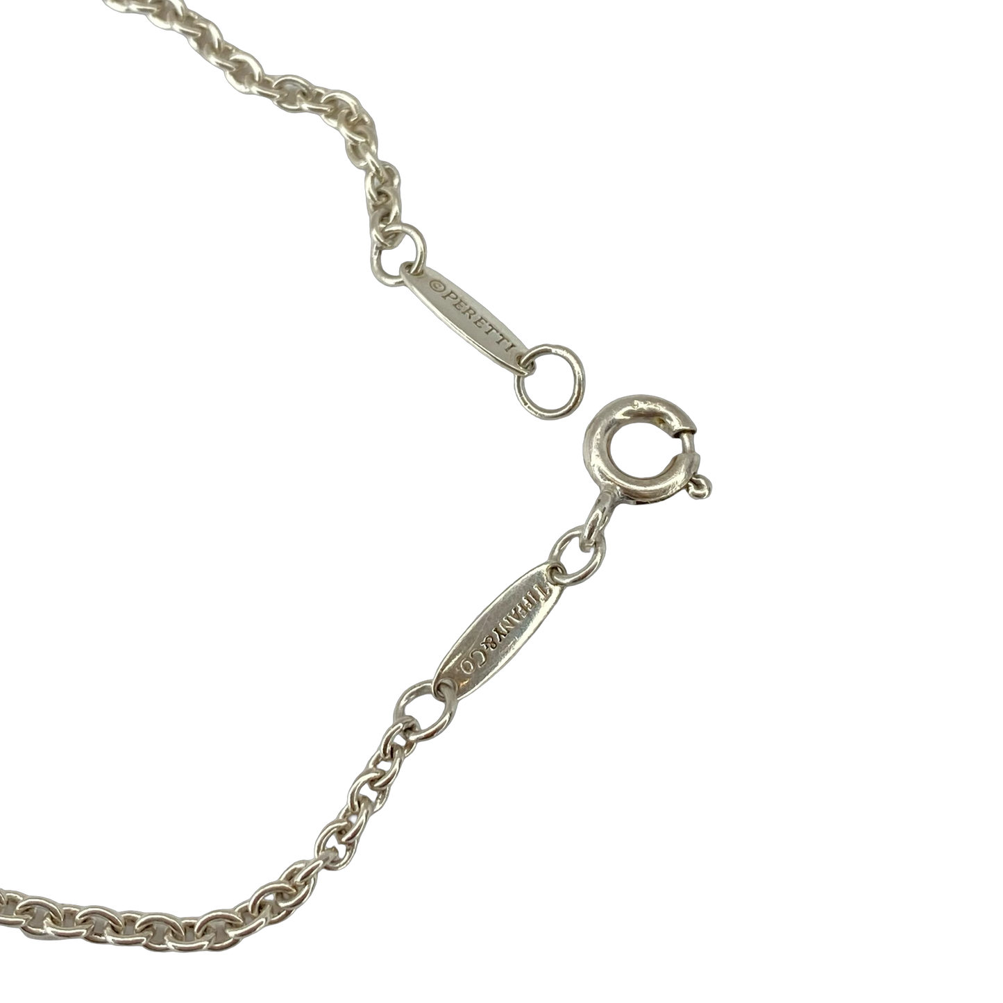 Estate Jewelry Tiffany & Co 925 Silver Elsa Peretti Open Heart Charm Bracelet