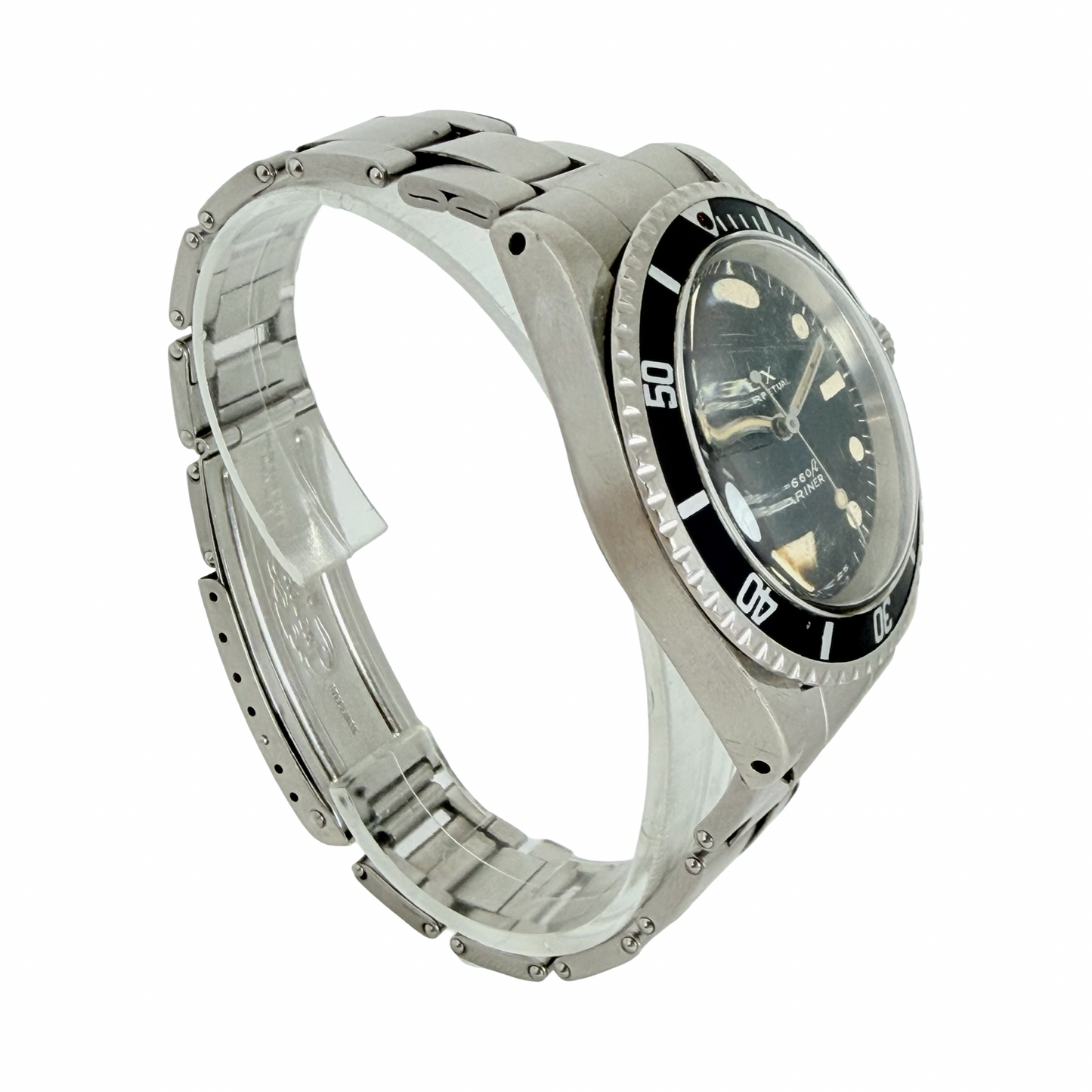 Rolex Submariner No Date 40mm Black Dial Riveted Stainless Steel Bracelet Ref.5513