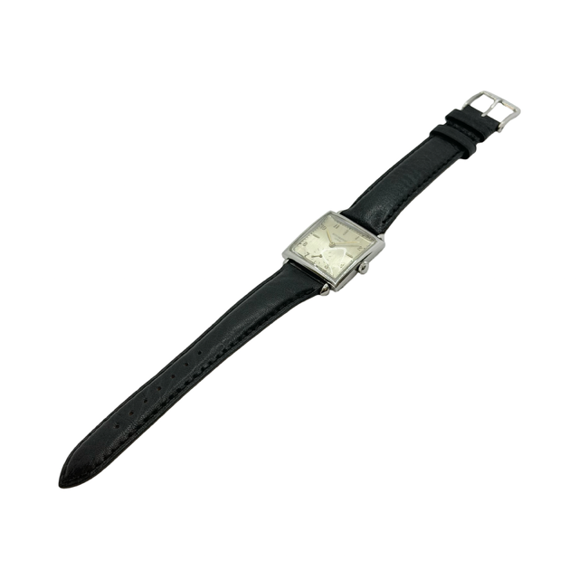 Patek Philippe Vintage Mechanical Manual Wind 27mm  Square Silver Dial Stainless Steel Ref 1432