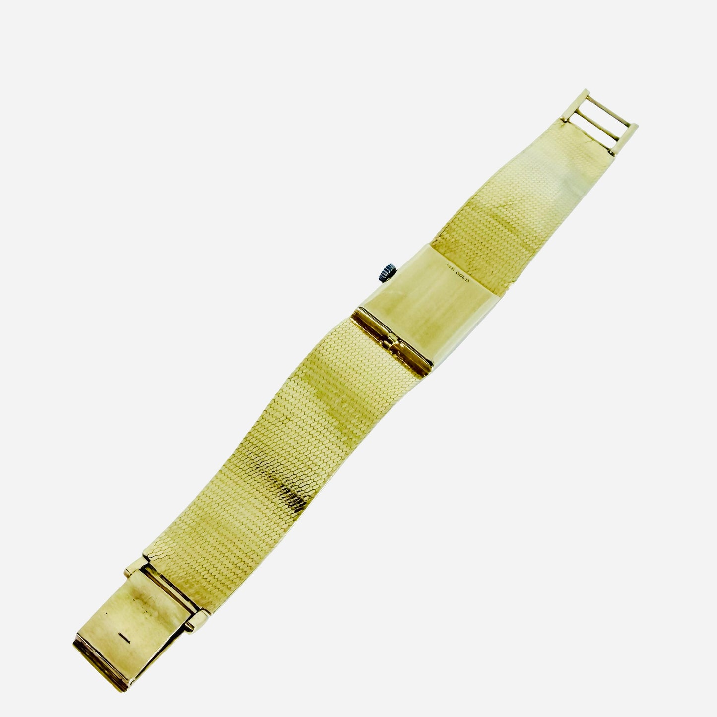 Omega Tank 14K Yellow Gold Manual Wind Diamond Bezel DD6846