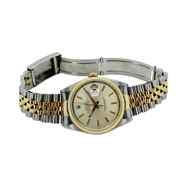 Rolex Datejust 36mm 18K Gold and Steel Silver Dial 16233 C.1990-91