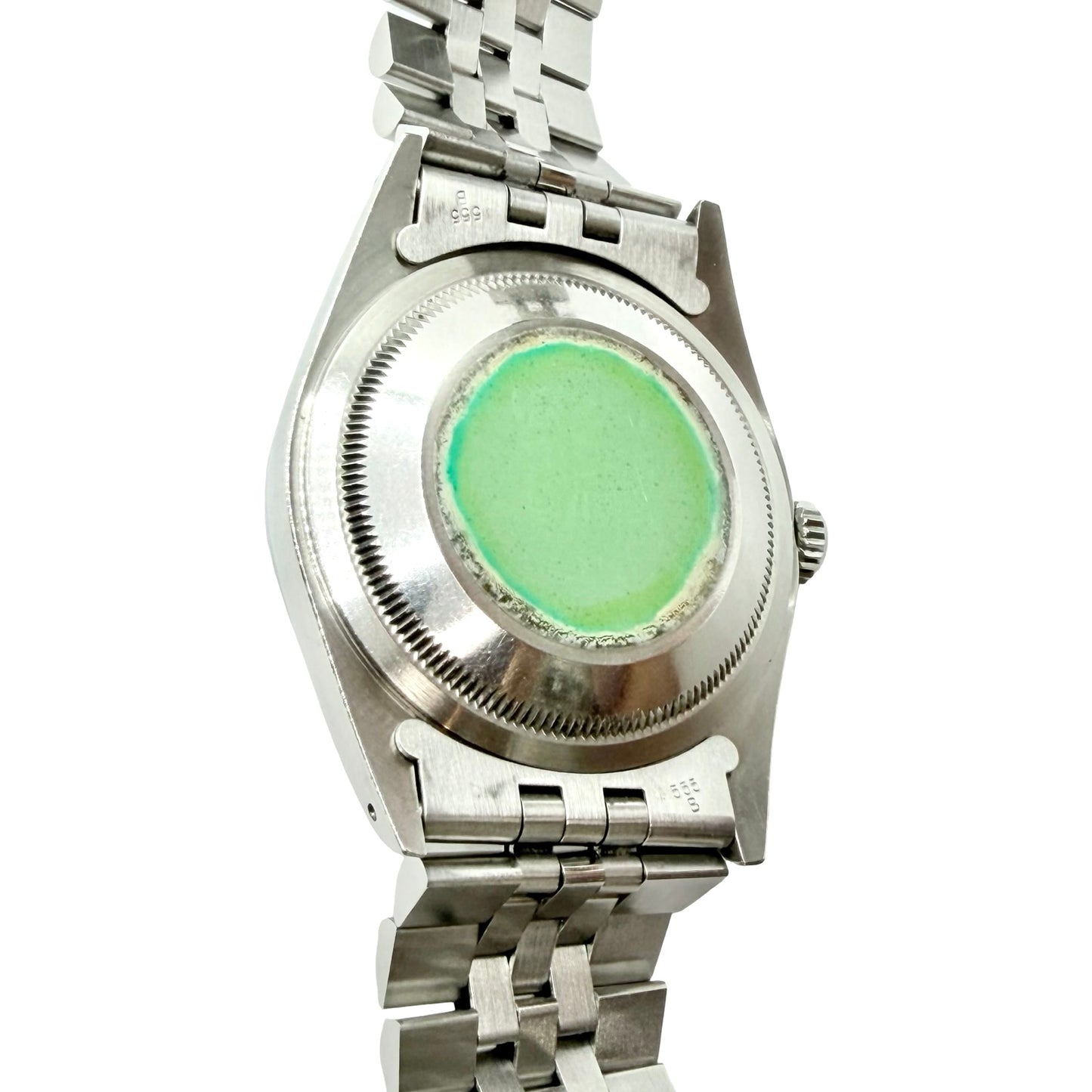 Rolex Datejust 36mm Ivory Sunburst Dial Steel Engine Turned Bezel Jubilee Bracelet 16220