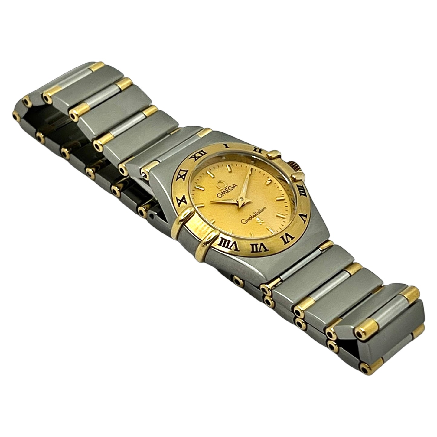 Omega Constellation 22.5 mm 18K Gold Half Bar and Stainless Steel Champagne Dial 1362.10.00