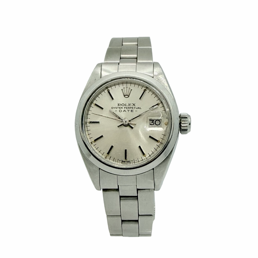 Rolex Oyster Perpetual Date 26mm Silver Dial Stainless Steel Oyster Bracelet 6916