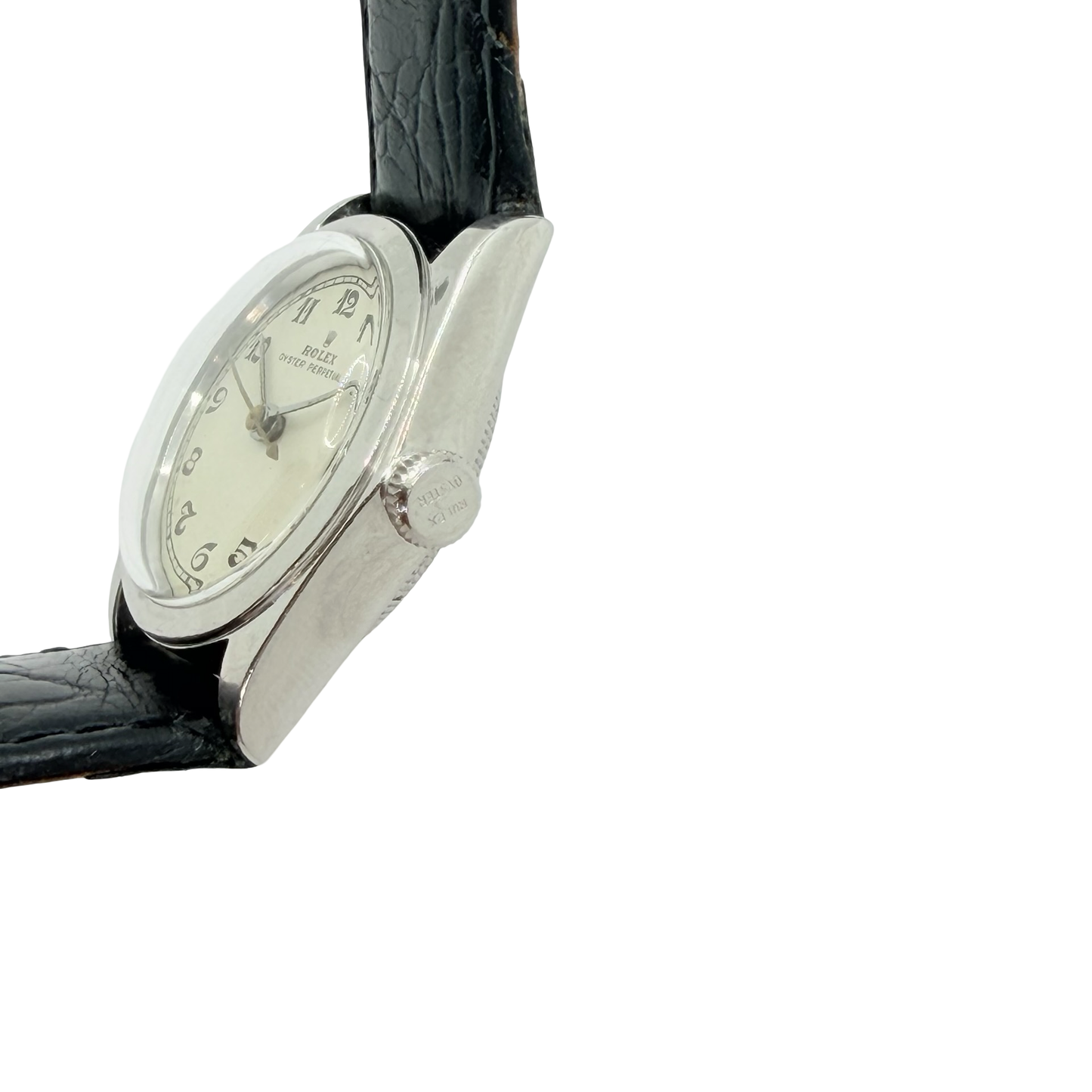 Rolex Oyster Perpetual 30mm Manual Wind White Dial Leather Strap Ref.2280 C.1942