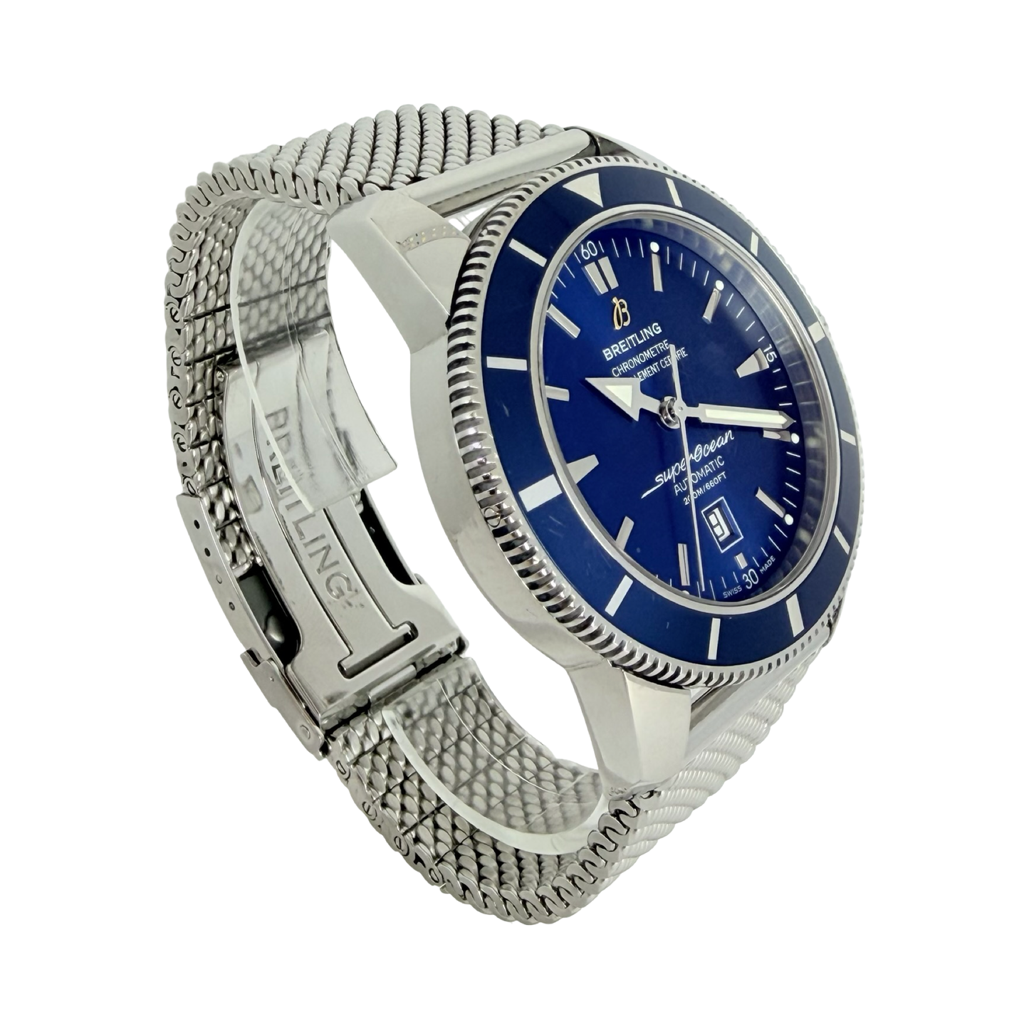 Breitling SuperOcean Heritage 46 Special Edition Blue Dial Stainless Steel Mesh Bracelet A17320