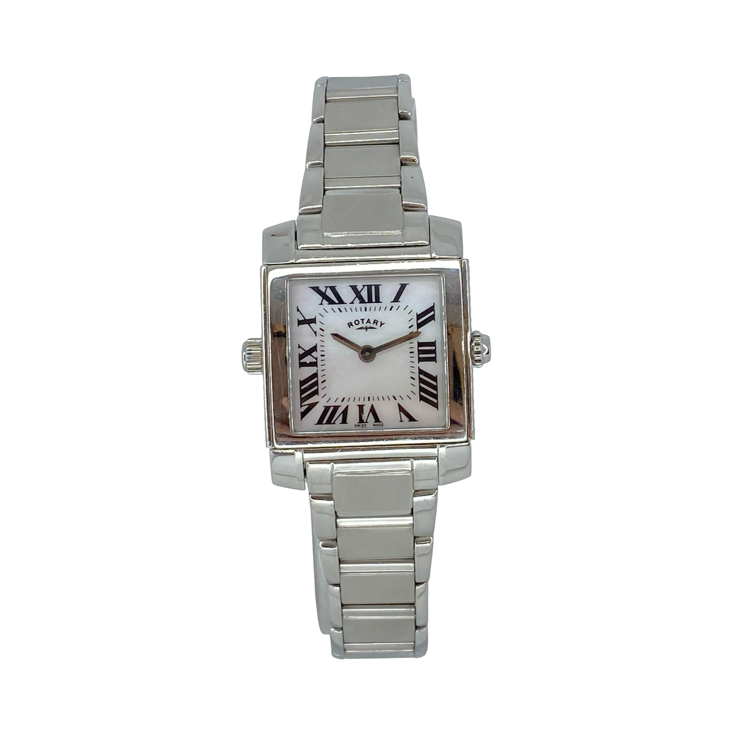 Rotary Revelation Reverso Dual Face White MOP/Black Dial Crystal Bezel Quartz Watch Ref LS02901/07/19