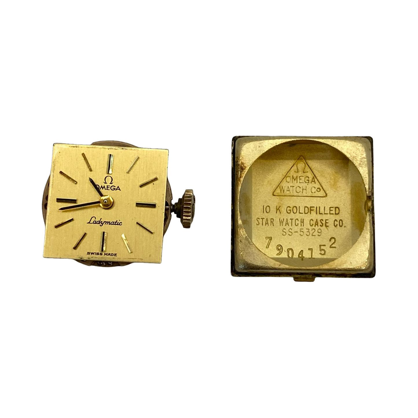 Omega Vintage Ladymatic Square 10K Goldfilled Champagne Dial SS-5329