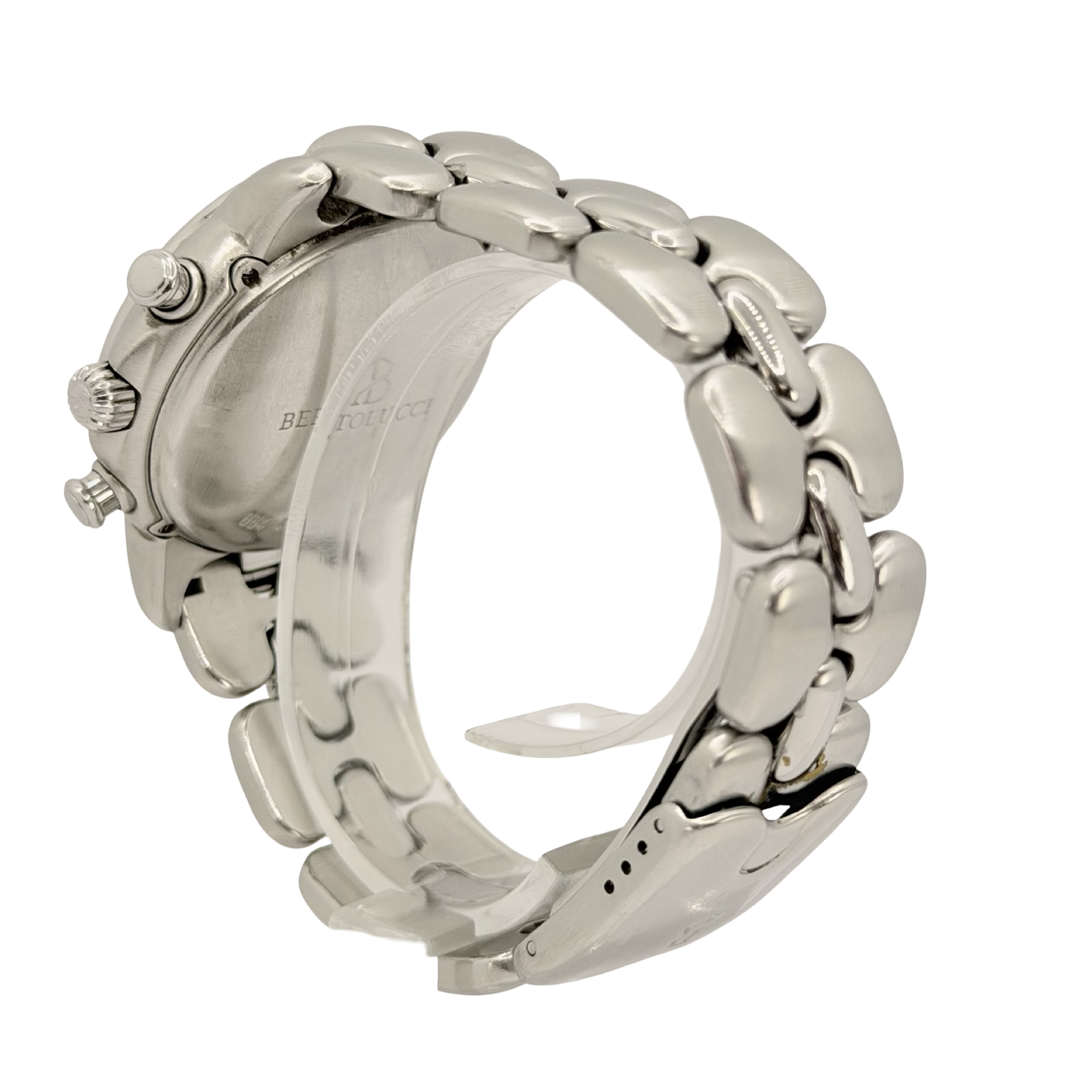 BertoLucci Pulchra Automatic Chronograph 38mm White Dial Steel Bracelet Ref. 664 41-94310