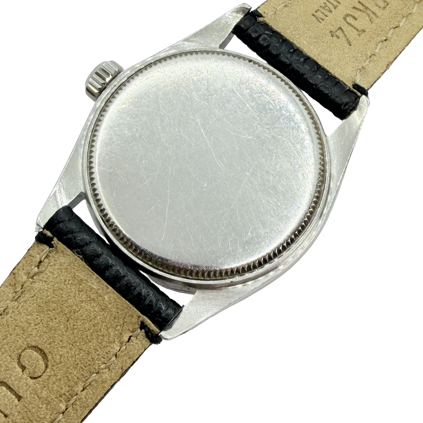 Rolex Oyster Speedking 30mm Silver Sunburt Dial Black Leather Strap Ref. 6430 C.1965