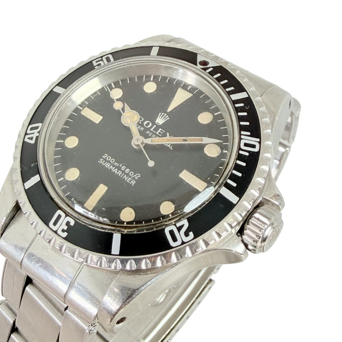Rolex Submariner No Date 40mm Black Dial Riveted Stainless Steel Bracelet Ref.5513