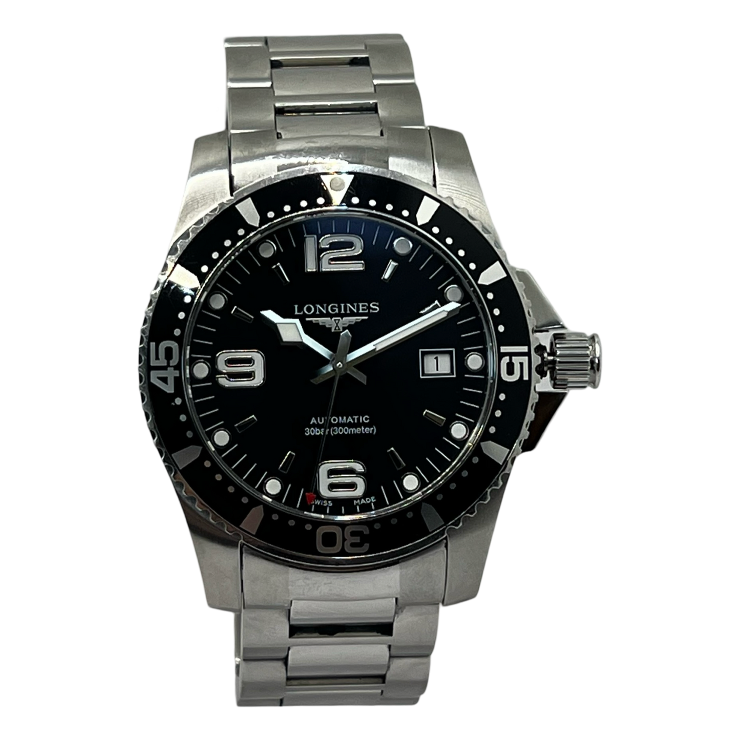 Longines Hydroconquest Black Dial 41mm Stainless Steel Bracelet L37424566