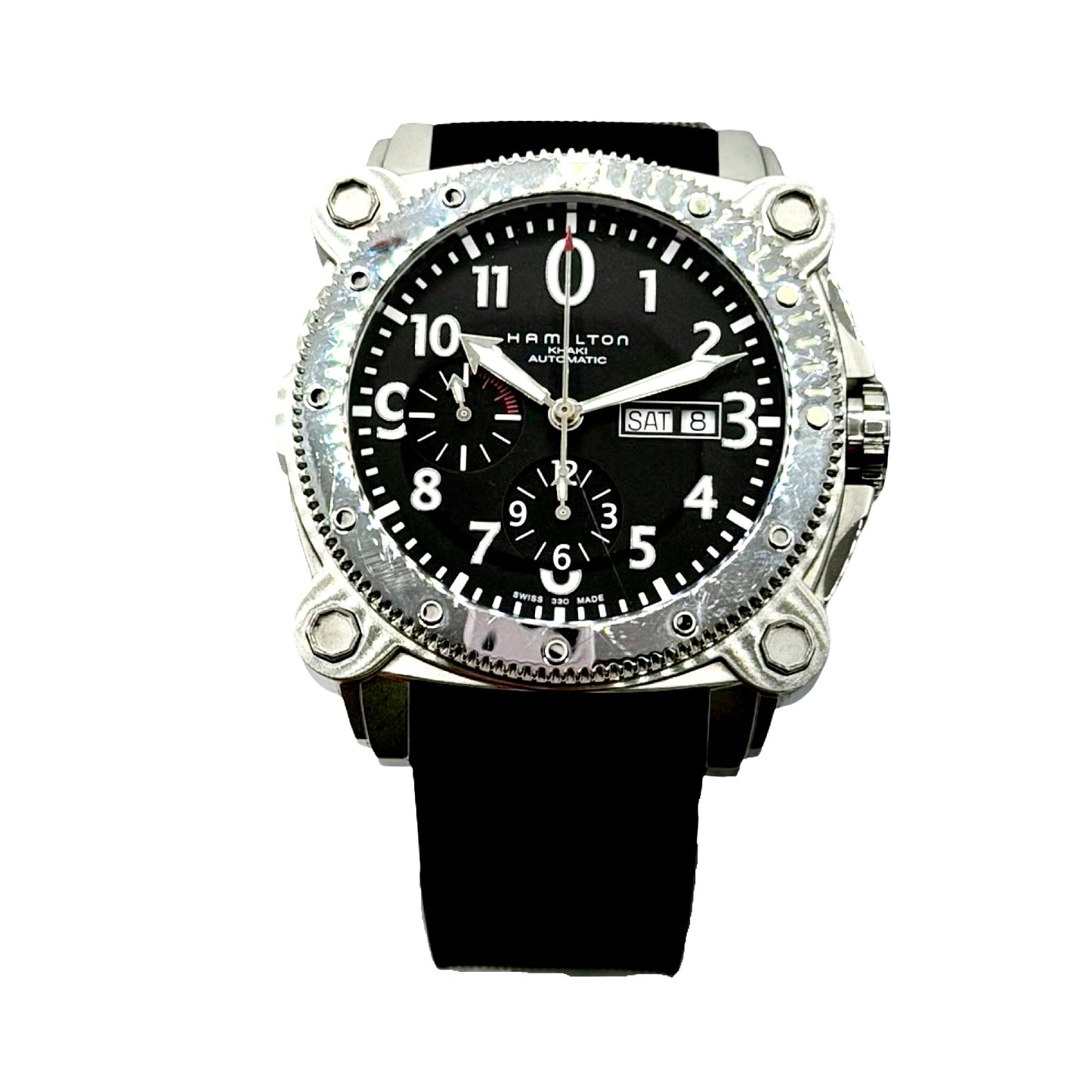 Hamilton Khaki Navy BeLOWZERO 46mm Automatic Chronograph Black/Steel/Rubber H78616333