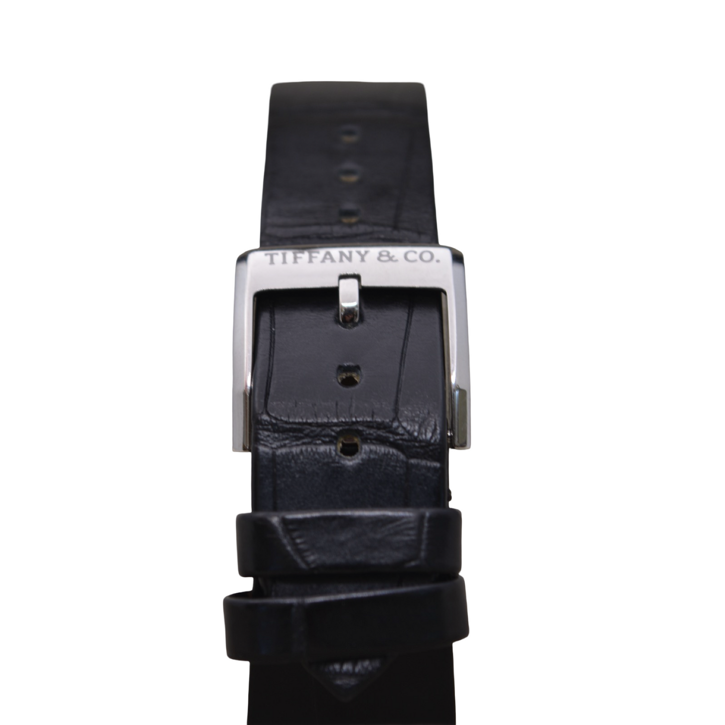 Tiffany & Co Square 27mm Manual Wind Limited Edition Stainless Steel Black Alligator Strap 63182680