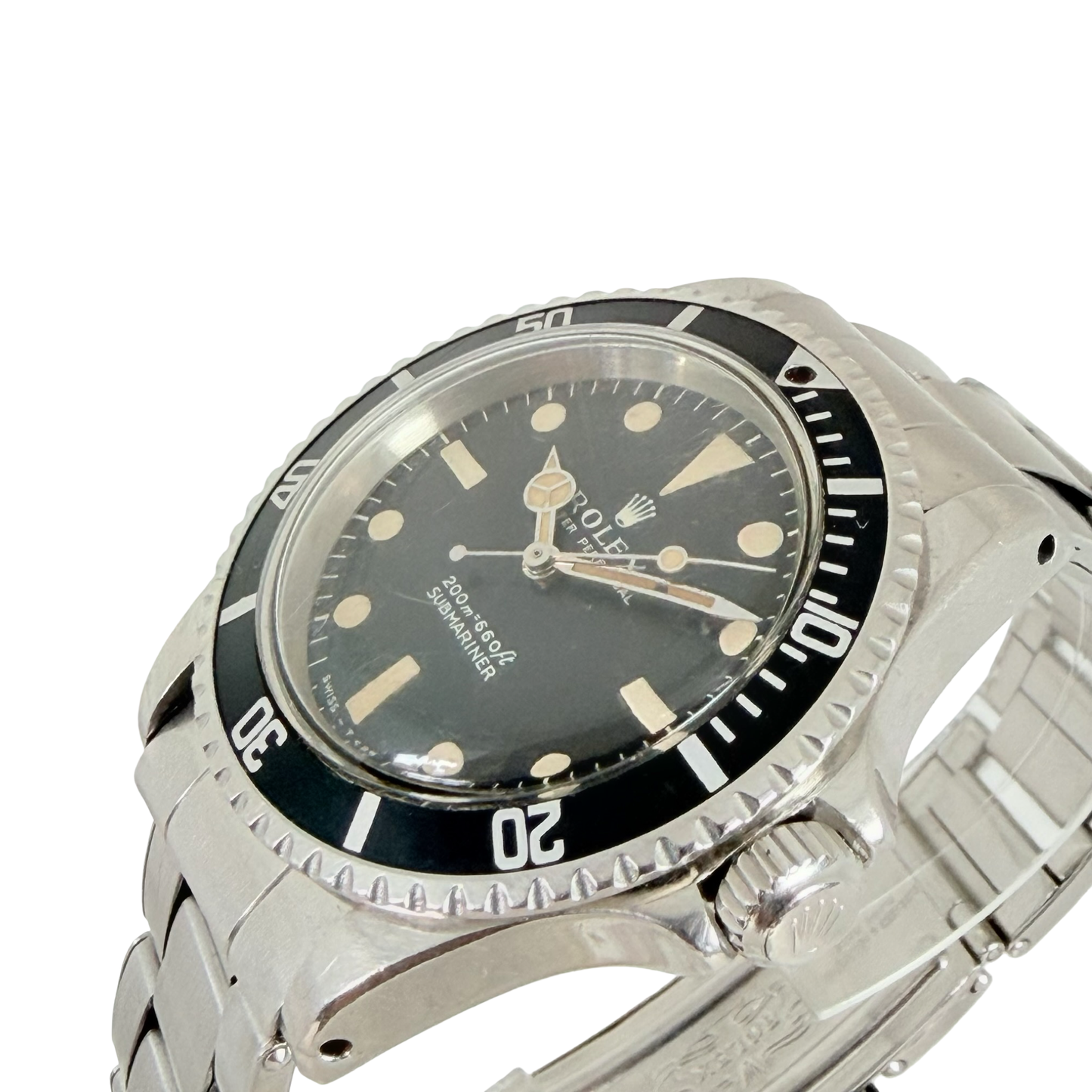 Rolex Submariner No Date 40mm Black Dial Riveted Stainless Steel Bracelet Ref.5513